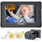 Feisike Baby Car Camera Hd 1080P With Display, 4.3'' Back Seat Baby Car Camera Monitor For Crystal Infrared Night Vision, 360 Ro