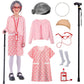 Watlie Old Lady Costume For Kids 100 Days Of School Costume For Girls, Granny Costume Old Lady Wig Halloween Grandma Costume For