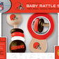 Baby Fanatic Wood Rattle 2 Pack - NFL Cleveland Browns - Officially Licensed Baby Toy Set