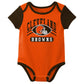 Outerstuff Nfl Newborn Baby And Infant Short Sleeve Bodysuit Variety 3-Pack - Cleveland Browns, 18M