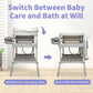 2 In 1 Baby Bathtub With Changing Table, Deygia Waterproof Diaper Changing Station Portable Changing Table Adjustable Height Nur