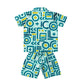La Bento Boys Printed Cord Set  Half Sleeve Shirt With Matching Shorts Geometric Design Soft Cotton Blend Casual Wear (Baby Bo