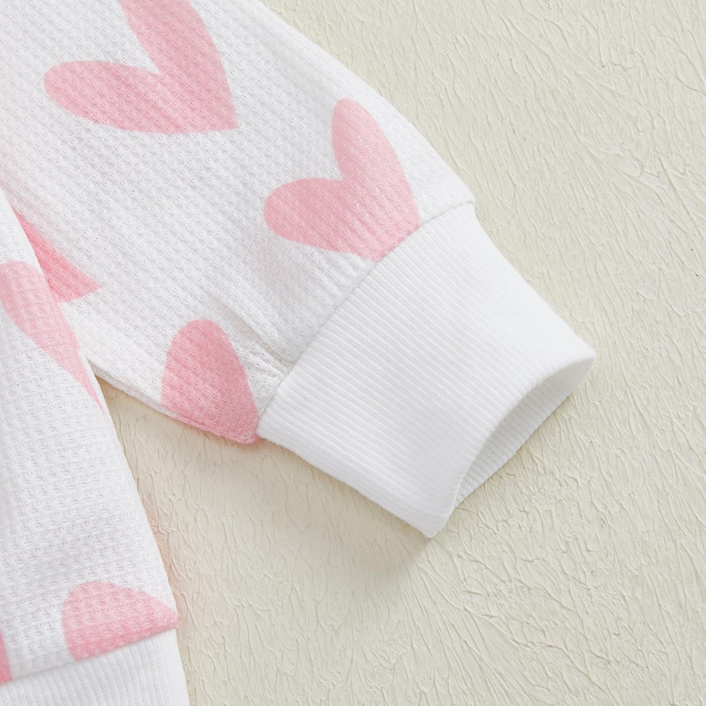 Mlpeerw Toddler Baby Girl Clothes 3 6 9 12 18 24 Months Fall Outfits Letter Print Long Sleeve Sweatshirt Top + Pants Set (Valent