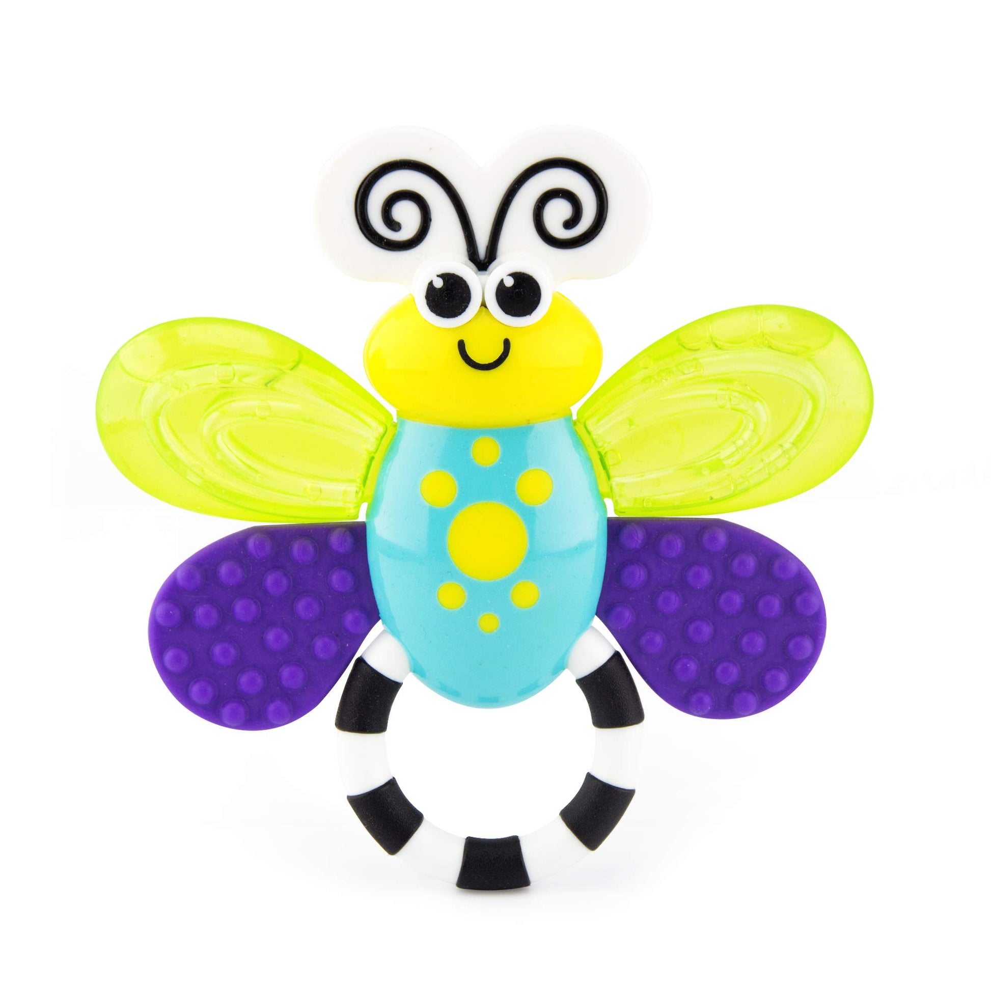 Sassy Flutterby Teether | Water-Filled Teether Soothes Gums | Variety of Textures Massage Gums | For Ages 3 Months and Up (80106