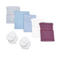 Nurses Choice 5 Piece Hospital Hat & Mitten Set For Newborn Baby (Boy)