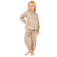 CHERRY CRUMBLE Beige Multi Floral Print Polin Cotton Full Sleeves Girls Casual Masquerade Summer Comfy Sleepwear/PJ Set/Pyjama S