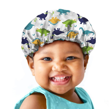 Babrukda Kids Hair Cover, Children Satin Bonnet, Boys Girls Satin Sleep Cap, Adjustable Elastic Band Beanie Hat For Night Sleepi