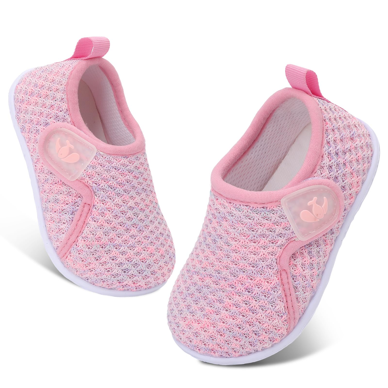 FEETCITY Infant Shoes Girls Boys Slip On Sneaker Newborn Crib Shoes First Walking Shoes Pink Purple