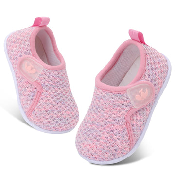 FEETCITY Infant Shoes Girls Boys Slip On Sneaker Newborn Crib Shoes First Walking Shoes Pink Purple
