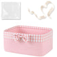 OIASKET Basket for Gifts Empty, Large Gift Basket 13L with Gift Bag and Ribbon, Woven Cotton Basket for Baby Showers, Birthday, 