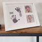 Ultimate Baby Ink Hand & Footprint Kit - Safe Ink Pad Stamp, Paper, Frame, & Stencil For Baby Shower, Registry, Newborn, New Mom