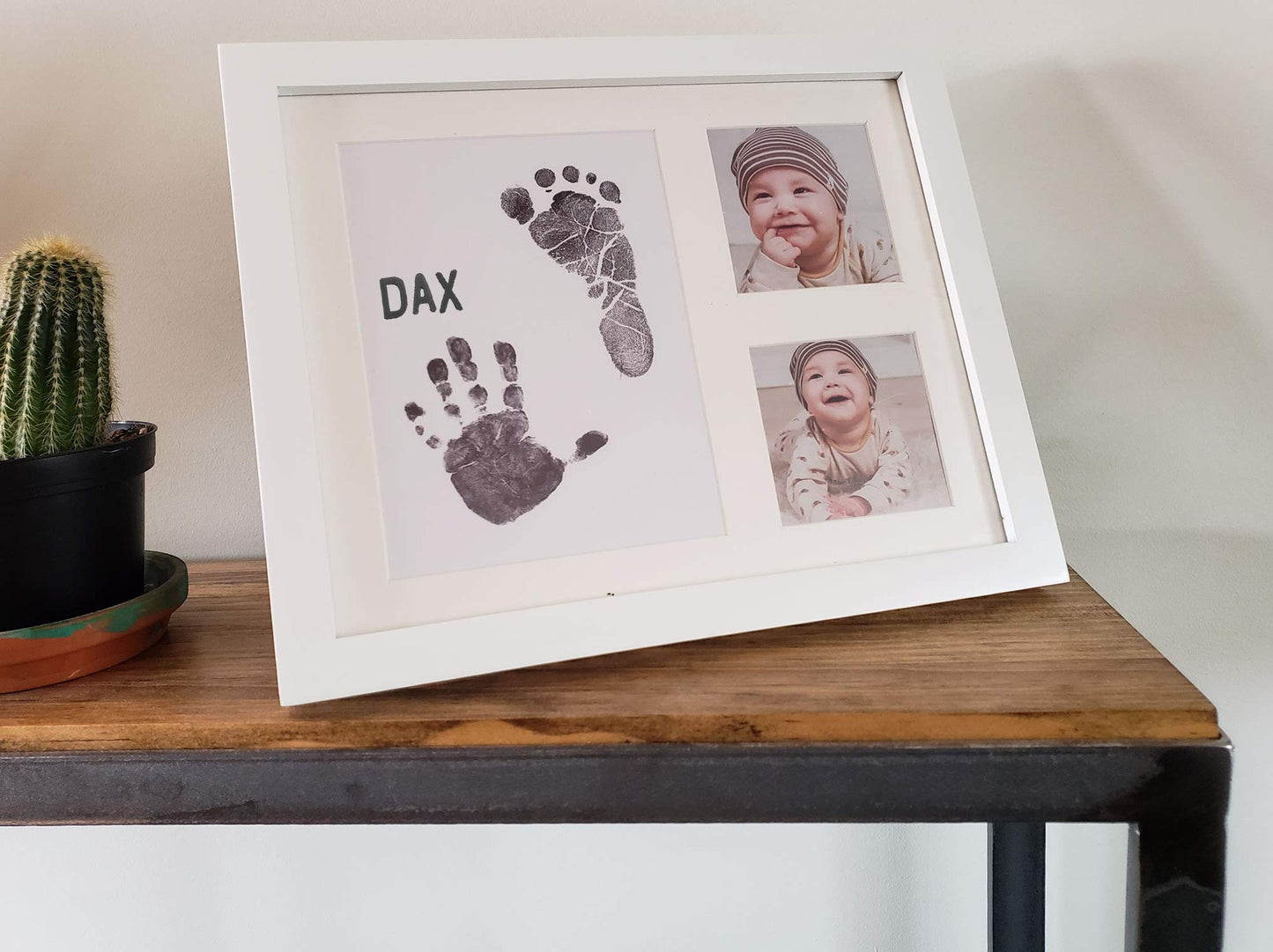 Ultimate Baby Ink Hand & Footprint Kit - Safe Ink Pad Stamp, Paper, Frame, & Stencil For Baby Shower, Registry, Newborn, New Mom