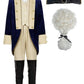 ReliBeauty Washington Costume Boys Hamliton American Colonial Uniform with Wig 130