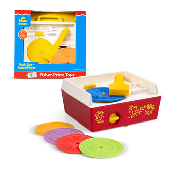 Fisher Price Classics - Record Player - Retro, Tactile Interactive Retro Toy for Kids, Girls, Boys, Toddlers, Baby, Preeschooler