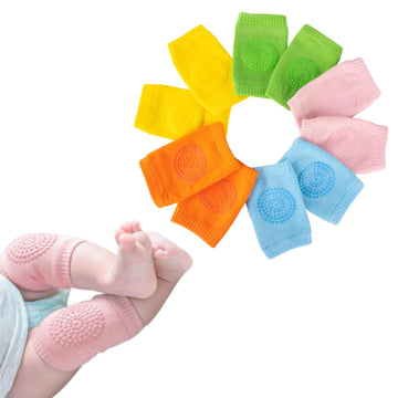 Bosoner Baby Crawling Anti-Slip Knee Pads,Unisex Baby Toddlers Kneepads 5 Pairs