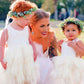 2Bunnies Girl Peony Lace Back A-Line Tiered Tutu Tulle Flower Girl Dress (No Applique Ivory, 7-8Yrs)
