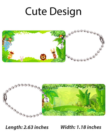 Child Id Bag Tags, Write-On Kids Name Tags For Backpack, Lunchbox & Diaper Bag, Great For Preschool & Daycare, Pack Of 6 (Green
