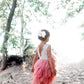 2Bunnies Girl Peony Lace Back A-Line Tiered Tutu Tulle Flower Girl Dress (Dusty Rose Sleeveless Short, 4T)