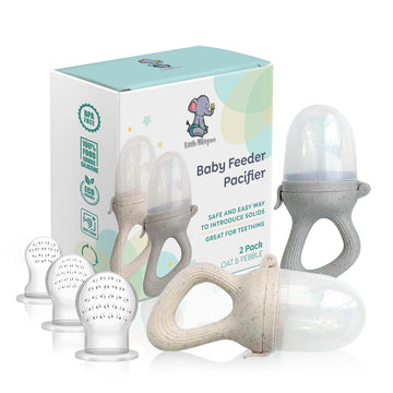Littlewhispers Baby Fruit & Food Feeder Pacifier - Infant Feeding Teether - 2 Piece