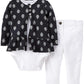 Carter'S Baby Girls' 3 Piece Print Cardigan Set (Baby) - White - 6 Months