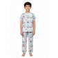 The Mom Store Baby/Kids Pajama Nightsuit Set | Comfortable Cotton Printed Sleepwear | Unisex Elegant TShirt and Pyjama Set | Br