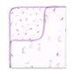 Masilo Bamboo Muslin Modern Newborn Baby Blanket, Sustainable,Girls/Bunny/Pink/Lilac Summer Baby Essentials, Pack of 1