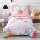 Wowelife Unicorn Toddler Bedding Set For Girls Pink 4 Piece Unicorn Toddler Bed Comforter Set Rainbow White Super Soft And Comfo