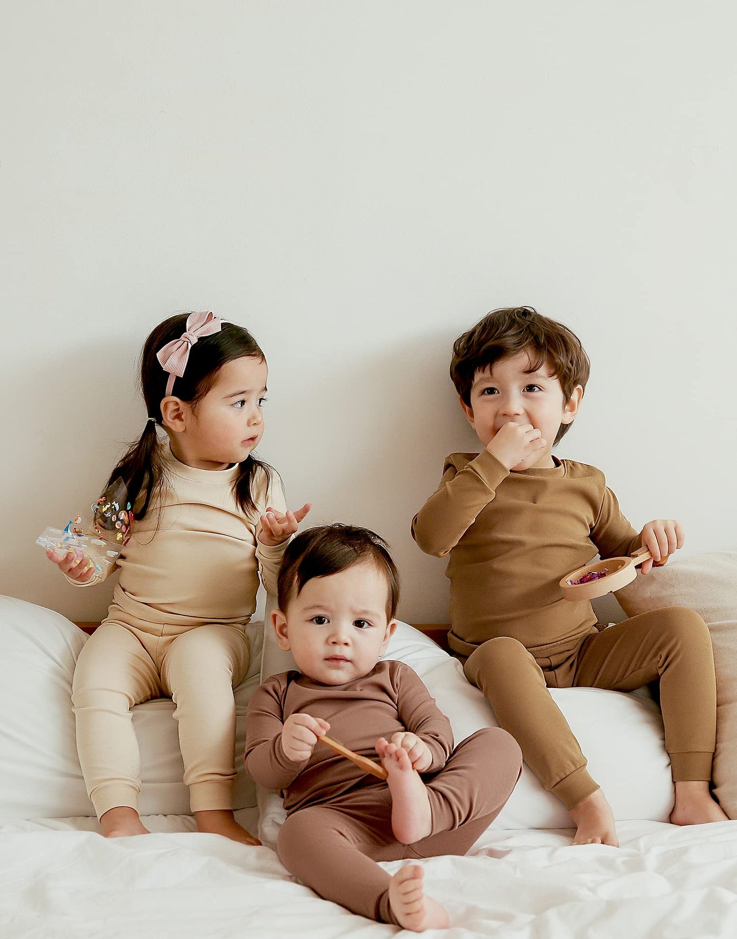 Vaenait Baby Kids Toddler Cotton Sleepwear Pajama Pjs 2Pcs Set Basic Ivory L