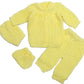 Abelito Baby'S Four Piece Crochet Outfit Set One Size Yellow