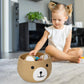 Pandaear Cotton Rope Baby Basket, Baby Gift Basket Nursery Laundry Organizer With Cute Bear Design For Storage Infant Newborn Es