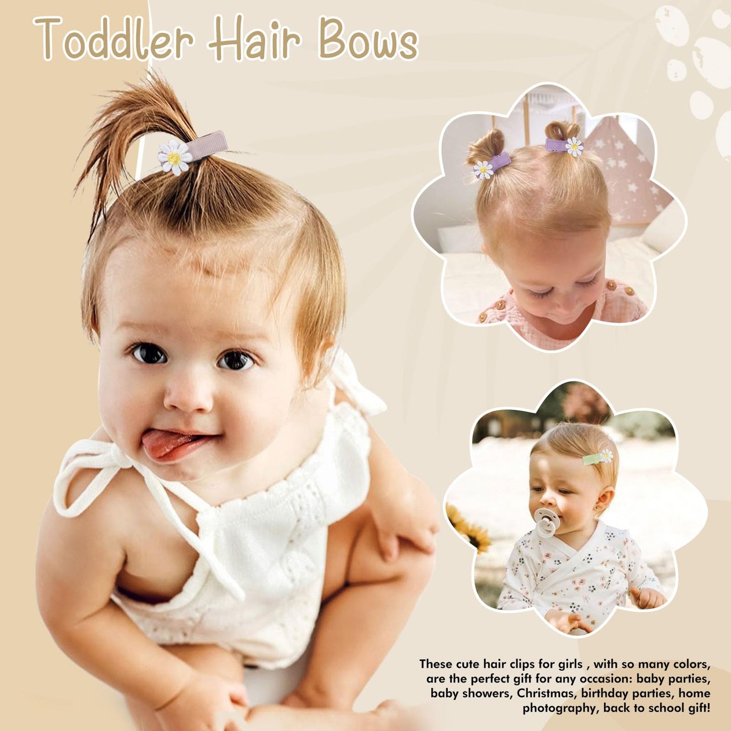 24Pcs 2Inch Oaoleer Baby Girls Fully Lined Hair Bows, Tiny Alligator Clips For Infants Toddlers - 12 Colors In Pairs (Style E)