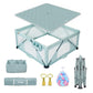 Foldable Baby Playpen, iTiLike Large Playard with Detachable Thicken Mat, Playpen for Babies and Toddlers with Storage Bag, Play