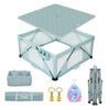 Foldable Baby Playpen, iTiLike Large Playard with Detachable Thicken Mat, Playpen for Babies and Toddlers with Storage Bag, Play