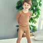 Avauma Baby Boys Girls Pajama Set Kids Toddler Snug Fit Ribbed Sleepwear Pjs For Daily Life Style (Js/Camel(L))