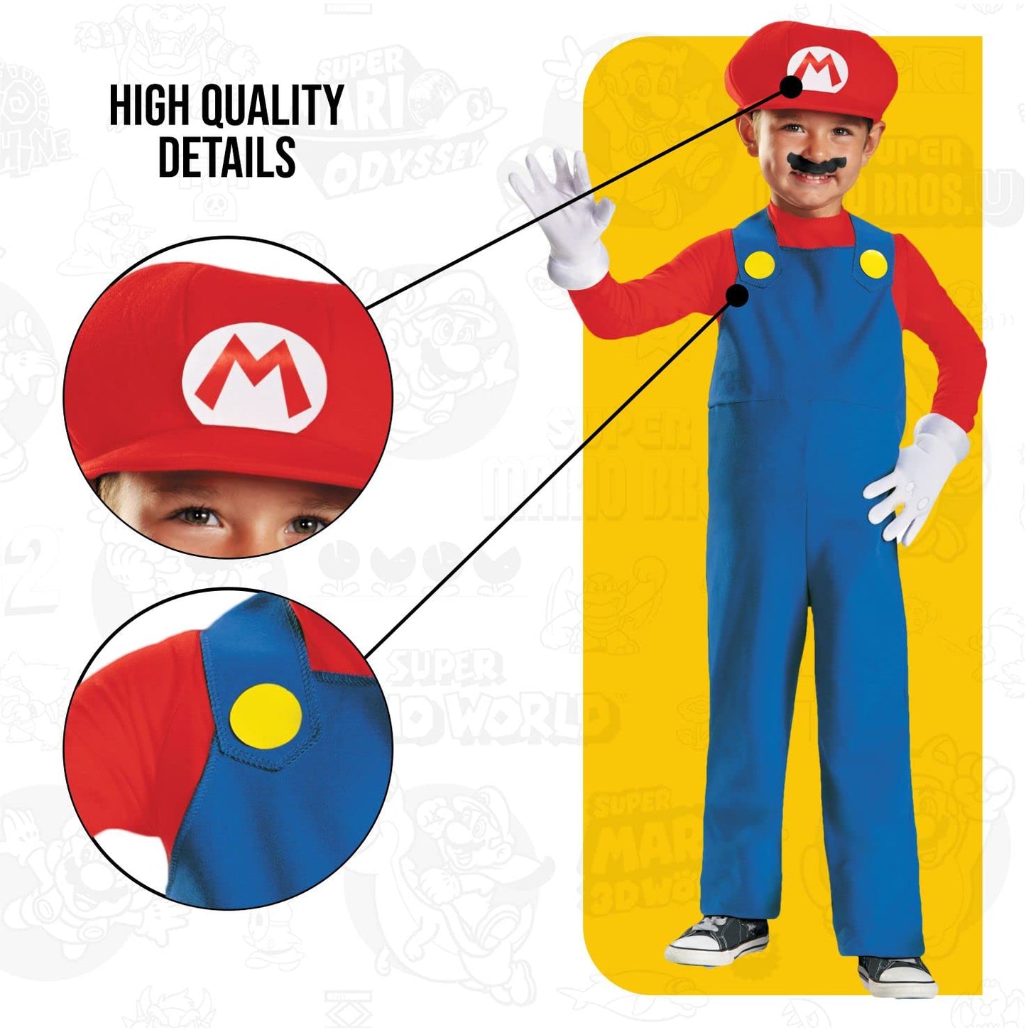 Nintendo Super Mario Brothers Mario Boys Toddler Costume, Medium/3T-4T