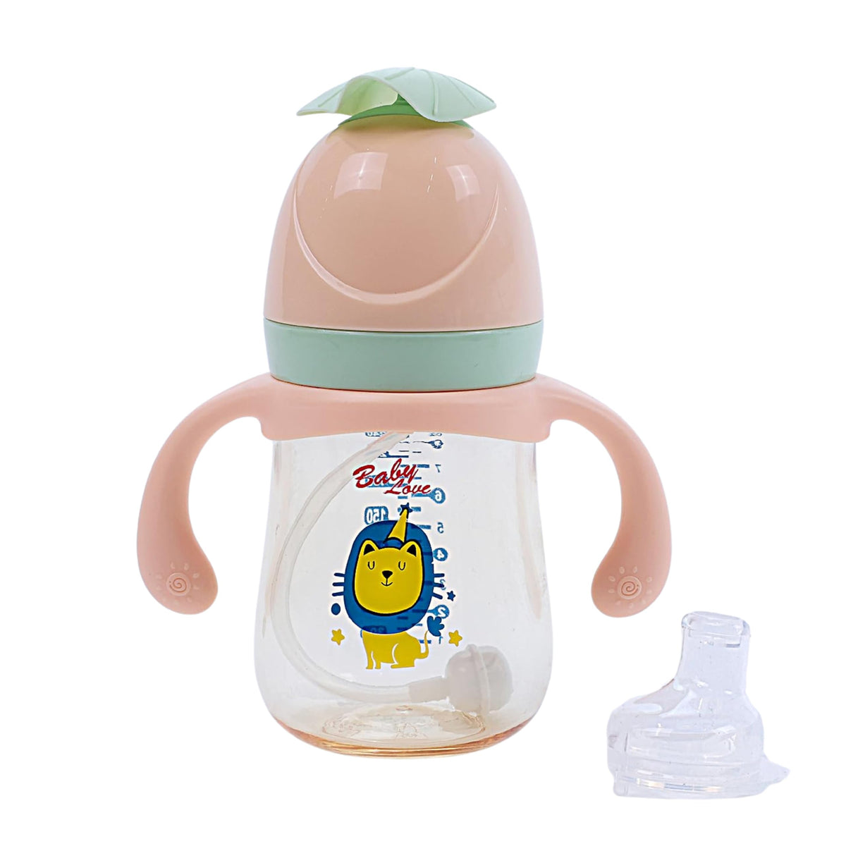 THE LITTLE BUNNY HOP IN STYLE 2in1 Baby Sipper with Handle  240 ml | Interchangeable Soft Silicone Nipple & Spout | Anti Spill 