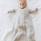 Little Unicorn - Grey Stripe Cotton Muslin Sleep Bag | 100% Cotton | Super Soft and Lightweight | Baby | Size Medium: 6-12 Month