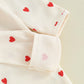 Filgriox My First Valentines Day Baby Girl Outfit Newborn Footie Romper Heart Bodysuit + Headband Infant One Piece Outfit (Rose