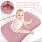 Hooyax Muslin Baby Lounger Cover 2 Pack, Organic Removable Lounger Slipcover For Newborn, Baby Padded Lounger Infant Floor Seat