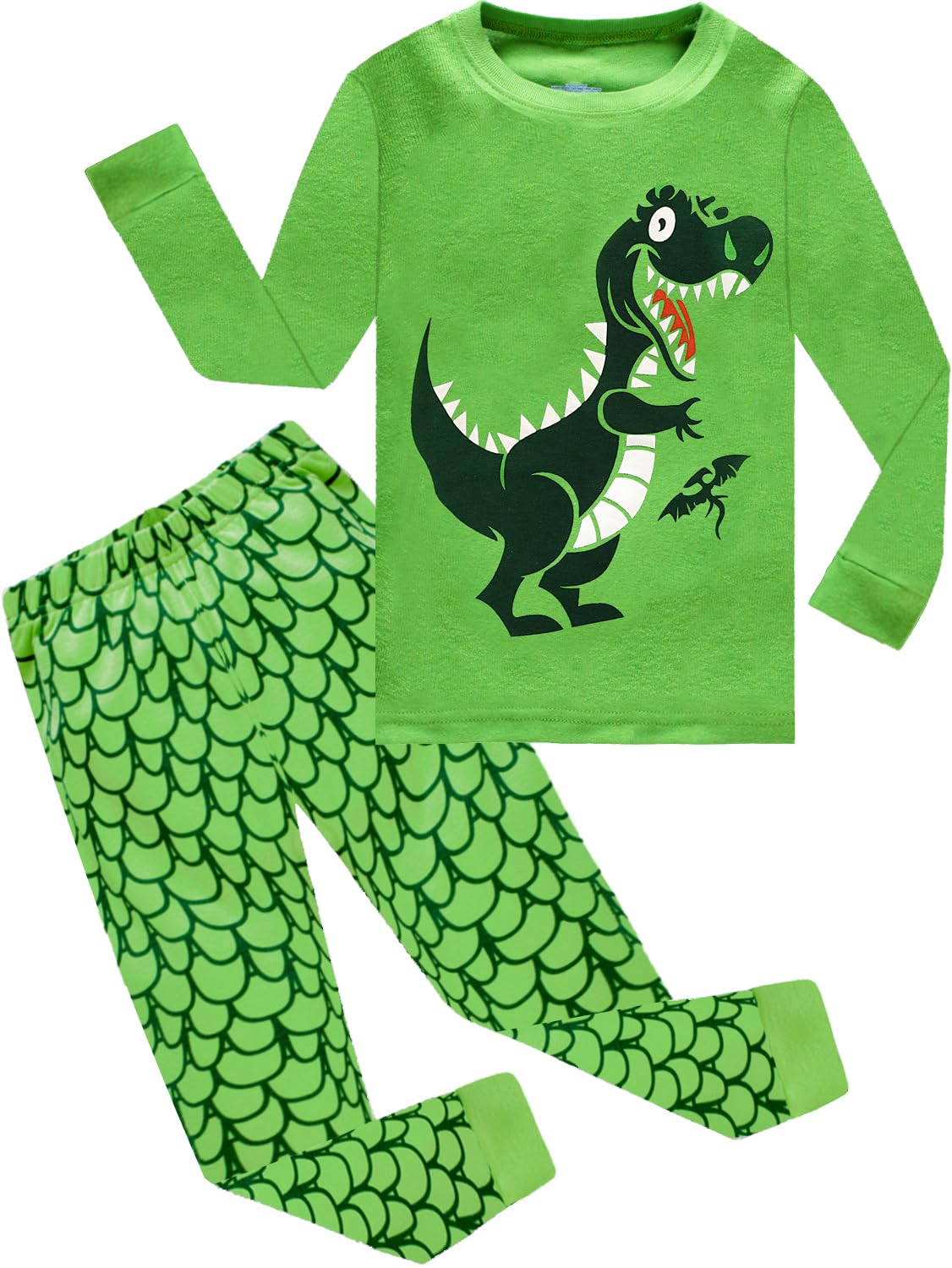 Little Boys Dinosaur 2 Piece Pajamas Long Sleeve 100% Cotton Sleepwear – Cutebab WBBAPB07VPCXMWQ