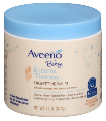 Aveeno Baby Eczema Therapy Night-Time Balm 11 Ounce Jar (325Ml) (2 Pack)
