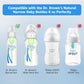 Beautyflier Glass Baby Bottle Sleeve Covers For Dr. Browns Natural Narrow Baby Bottles 8 Oz With Dual Handle, 3.3Mm Thicken Heat