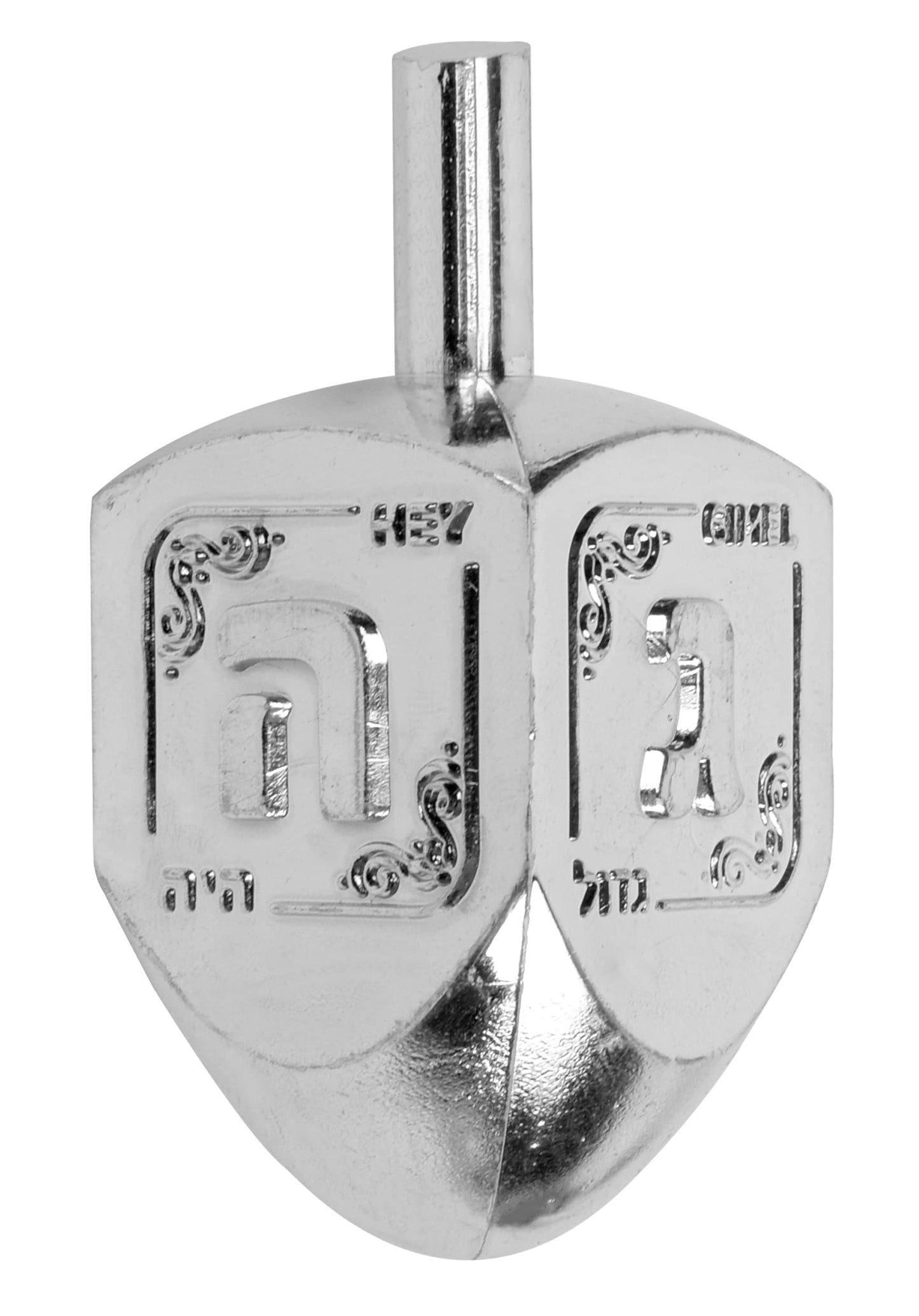 Hanukkah Dreidels - Metallic Gold And Silver Dreidel - 4 Pack Medium