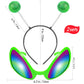 Dolkoic 4Pcs Halloween Alien Headband And Glasses,Alien Martian Antenna Headband Set Costume Party Favors Accessory For Adults A