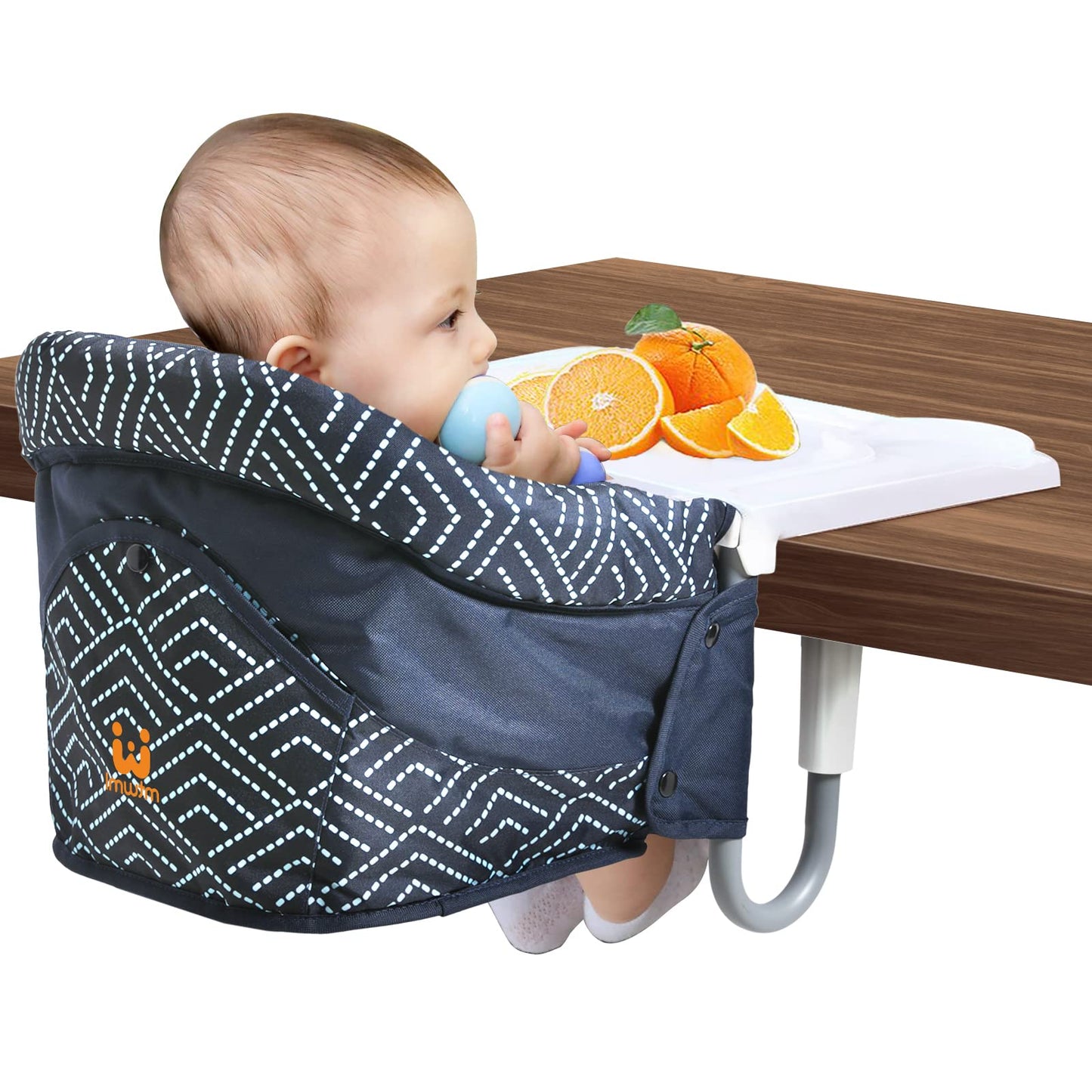 MTWML Hook On High Chair with Tray,Portable Baby High Chair That Attaches to Table,Clip On Fast Table Seat for Babies and Toddle