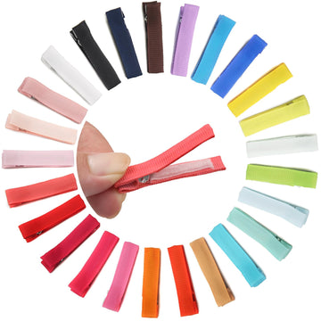 Qearl Baby Hair Clips Baby Barrettes For Fine Hair, Tiny 1.8 ' Fully Lined Clips Tiny Hair Clips For Baby Girls Infant 50Pcs (2