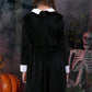 Besserbay Halloween Girl'S Long Sleeve Flare Velvet Midi Dress Black 11-12 Years