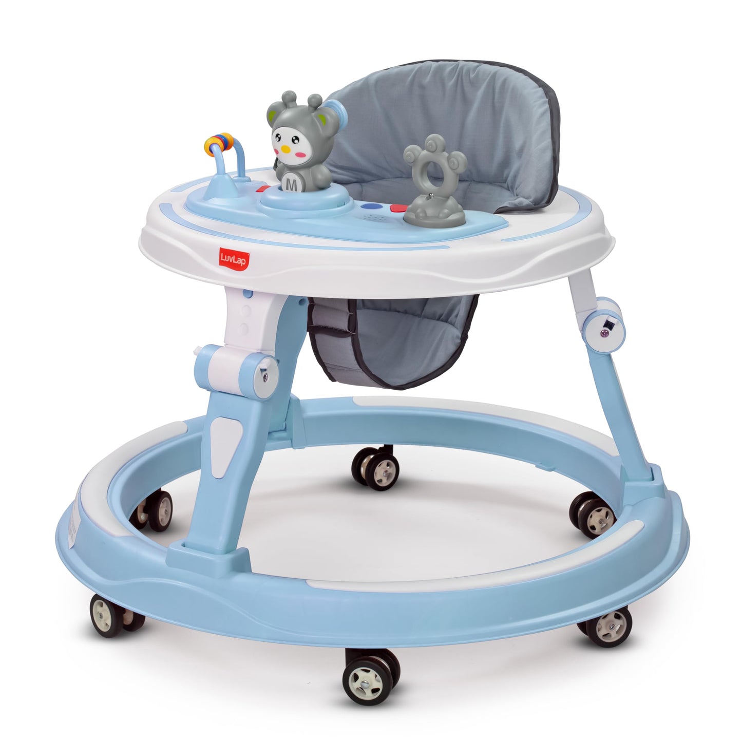 Luvlap 360 Joy Baby Walkers For 618 Months | 3 Level Height Adjustment Walker With Switchable Food & Musical Toy Tray/Advanced 