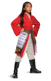 Mulan Costume For Girls, Deluxe Disney Live Action Movie Hero Dress Up Character Outfit, Kids Size Medium (7-8) Red
