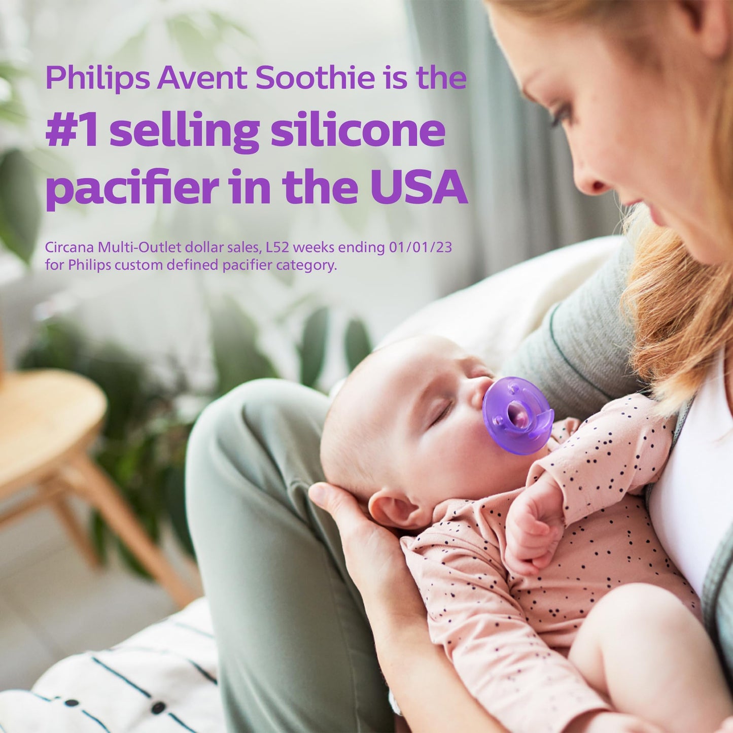 Philips Avent Soothie Pacifier, Pink/Purple, 0-3 Months, 4 Pack, Scf190/42